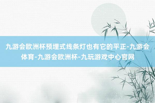 九游会欧洲杯预埋式线条灯也有它的平正-九游会体育-九游会欧洲杯-九玩游戏中心官网