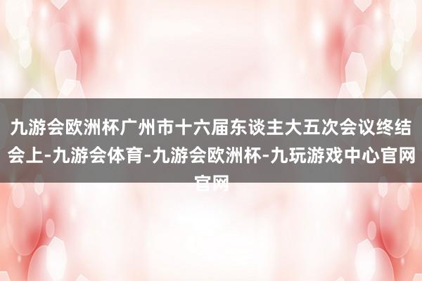 九游会欧洲杯广州市十六届东谈主大五次会议终结会上-九游会体育-九游会欧洲杯-九玩游戏中心官网